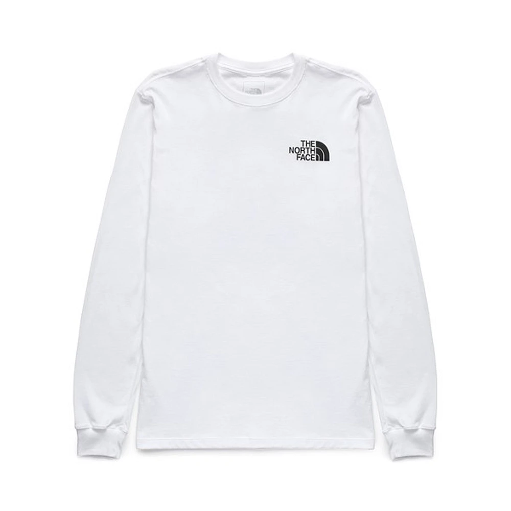 Mens The North Face Box NSE Long Sleeve Tee - White