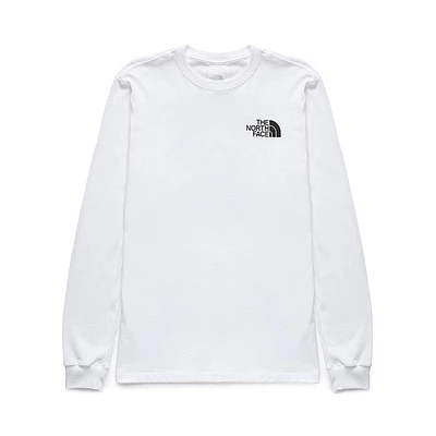 Mens The North Face Box NSE Long Sleeve Tee - White