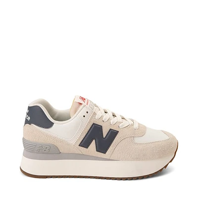 Chaussure athlétique New Balance 574+ pour femmes - Beige / Grise