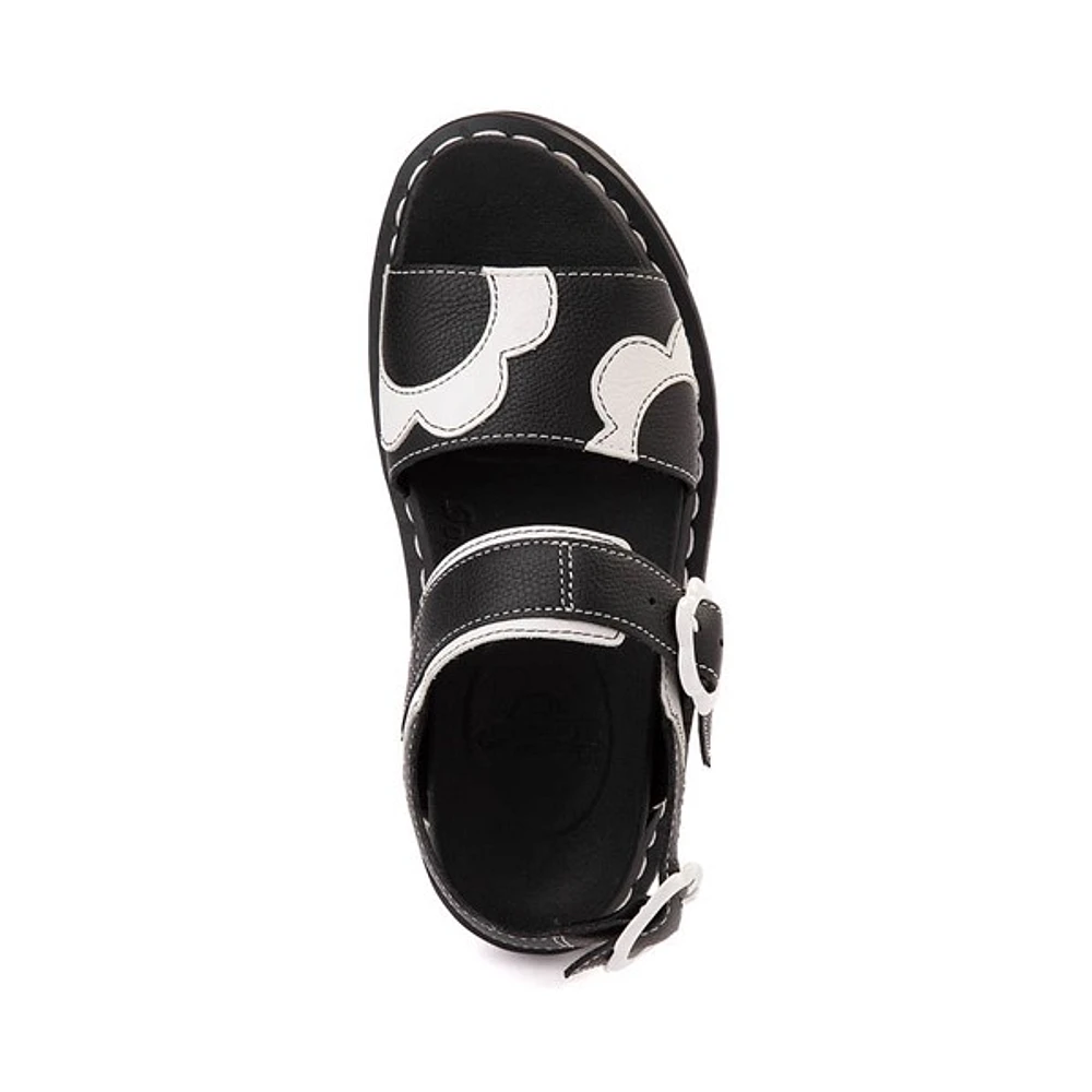 Sandale Dr. Martens Voss II Floral pour femmes - Noire / Blanche