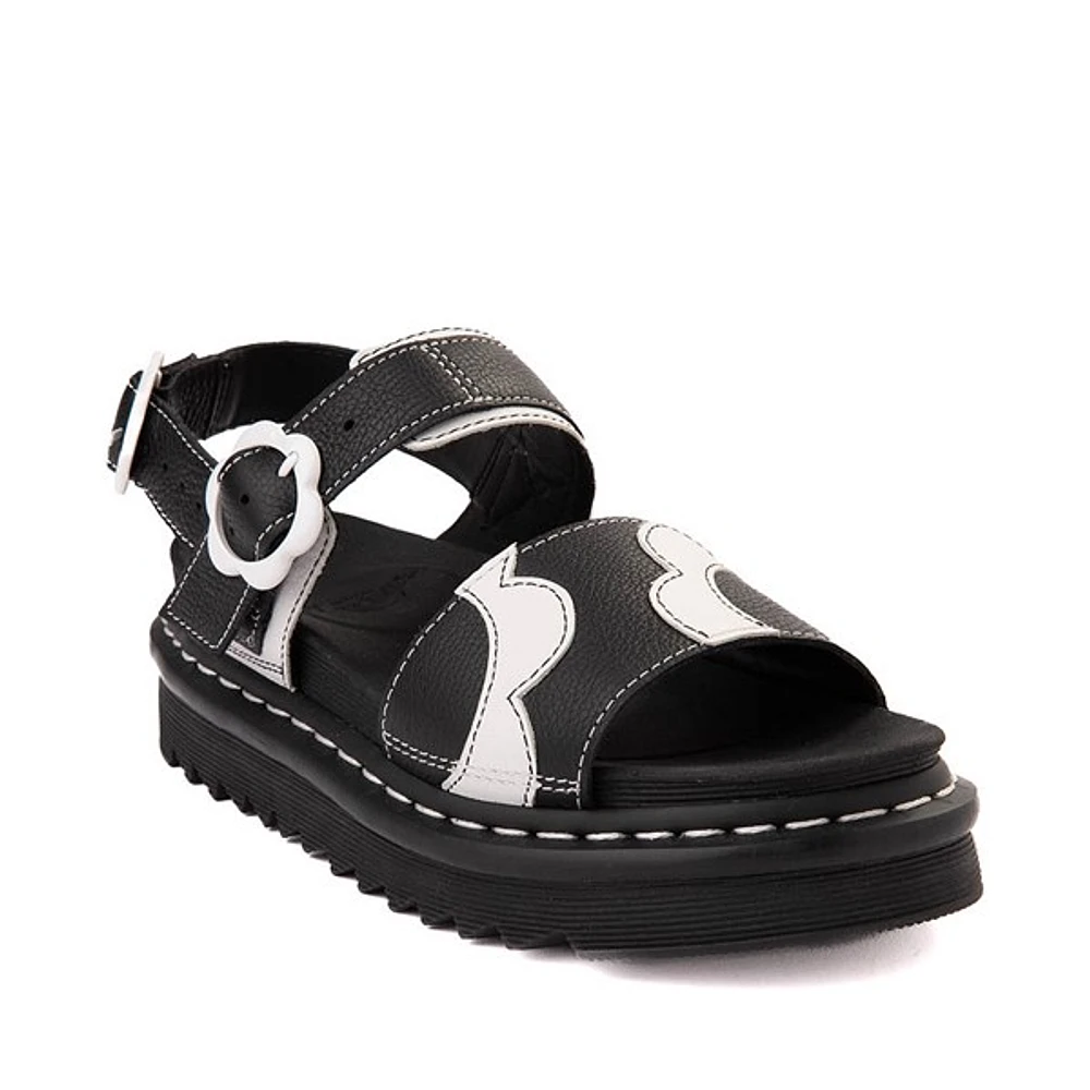 Sandale Dr. Martens Voss II Floral pour femmes - Noire / Blanche