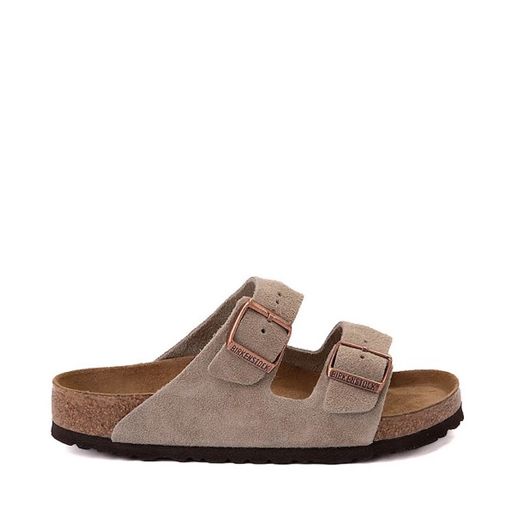 Mens Birkenstock Arizona Soft Footbed Slide Sandal - Taupe