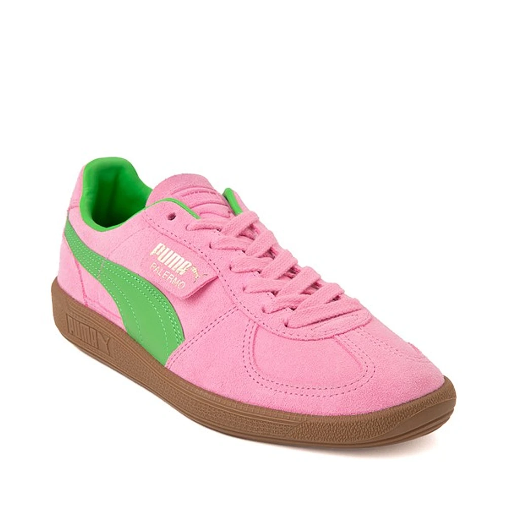 Chaussure athlétique PUMA Palermo pour femmes - Rose / Vert neon