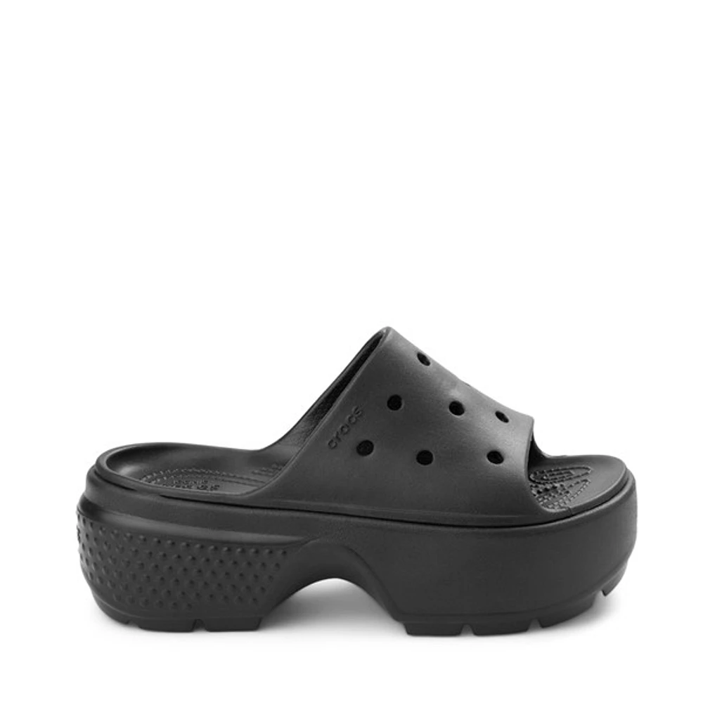 Sandale à plateforme enfiler Crocs Stomp - Noire