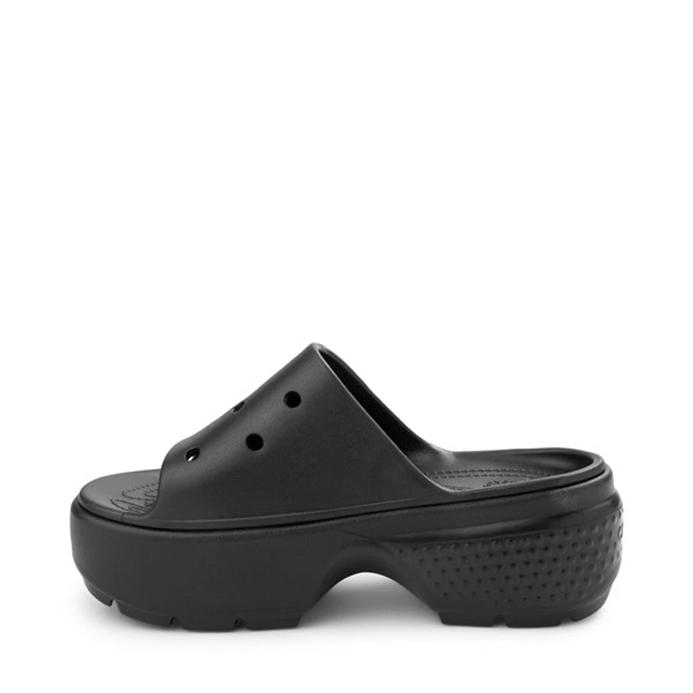 Sandale à plateforme enfiler Crocs Stomp - Noire