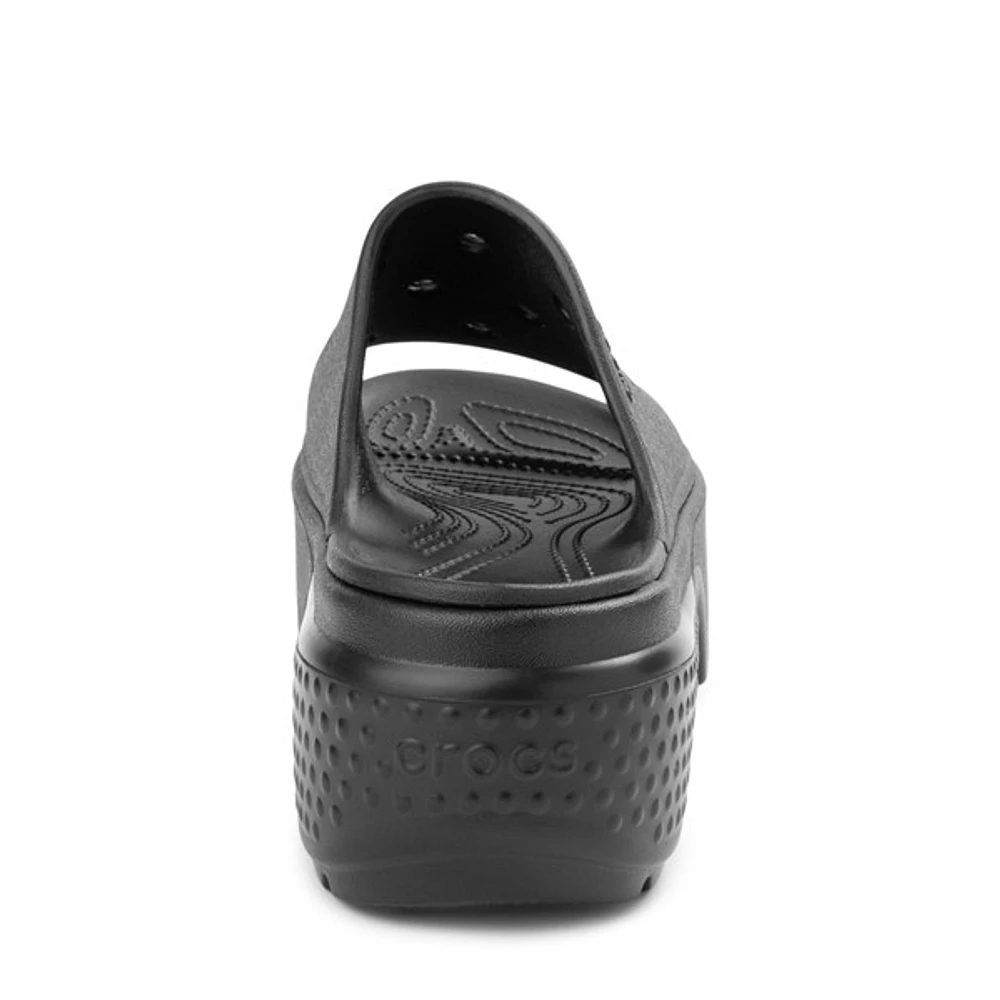 Sandale à plateforme enfiler Crocs Stomp - Noire