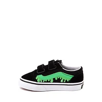 Chaussure de skate Vans Old Skool V - Bébés / Tout-petits Noire Vert fluorescent