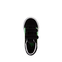 Chaussure de skate Vans Old Skool V - Bébés / Tout-petits Noire Vert fluorescent