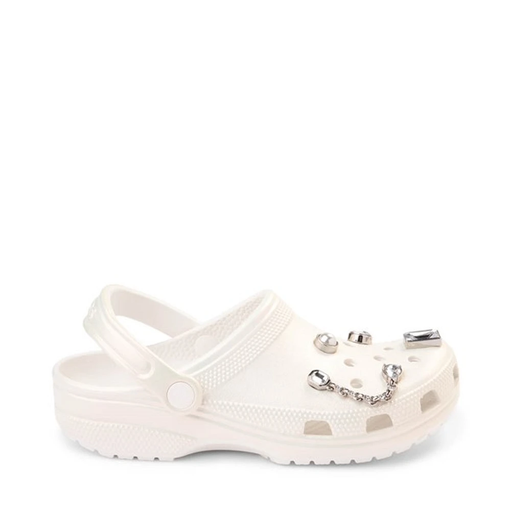 Sabot classique Crocs Glam Shimmer - Blanc