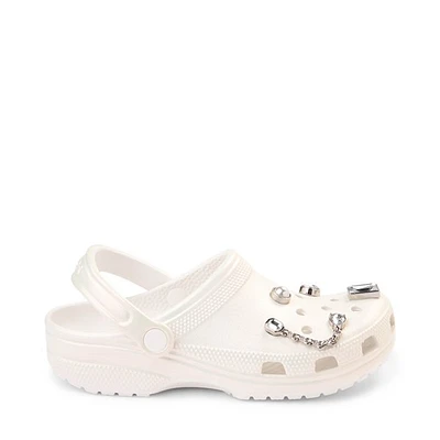 Sabot classique Crocs Glam Shimmer - Blanc