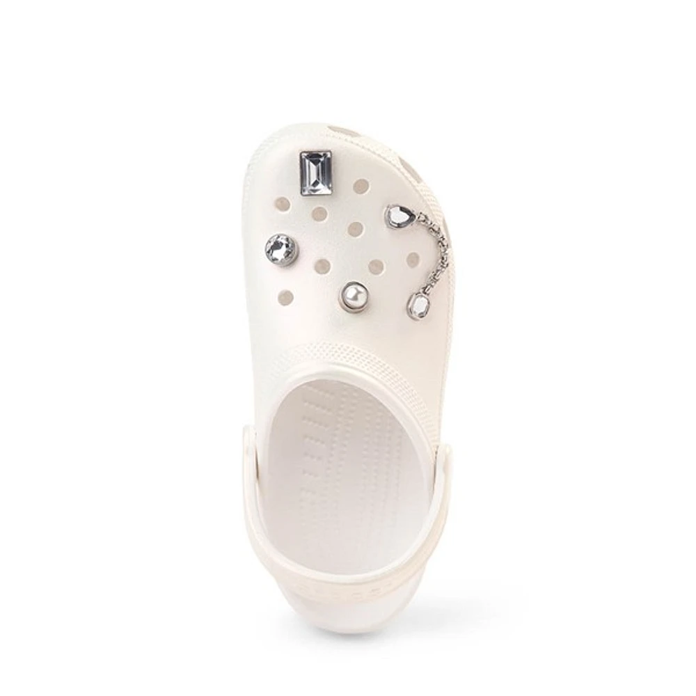 Sabot classique Crocs Glam Shimmer - Blanc