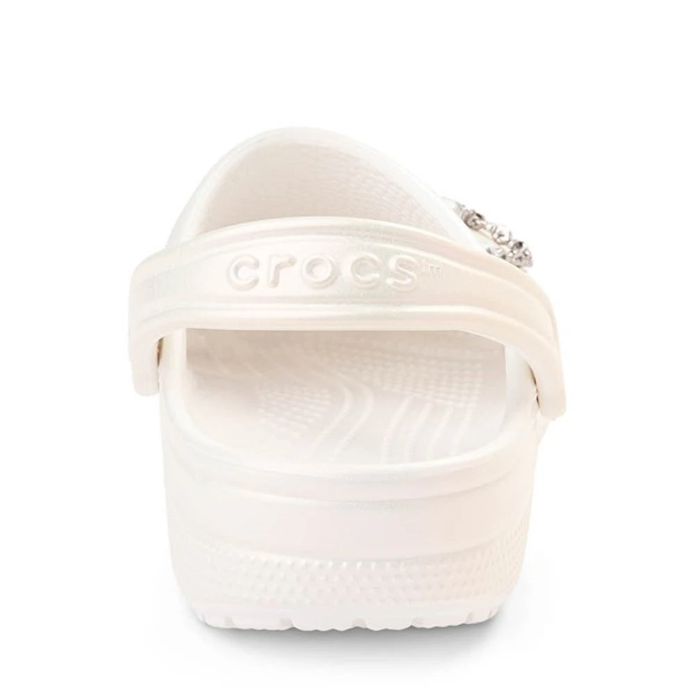 Sabot classique Crocs Glam Shimmer - Blanc