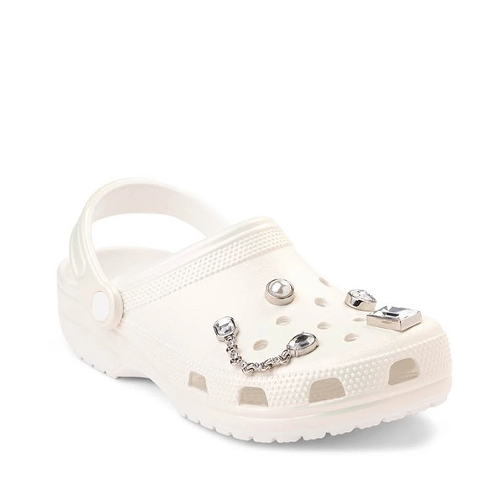 Sabot classique Crocs Glam Shimmer - Blanc