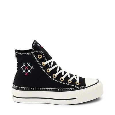 Basket Converse Chuck Taylor All Star Hi Lift Stitch pour femmes - Noire