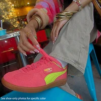 Chaussure athlétique PUMA Palermo pour femmes - Rose saumon / Vert lime