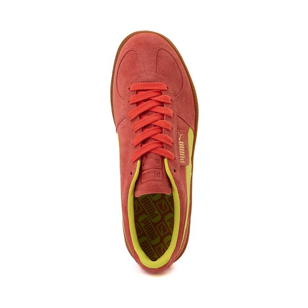 Chaussure athlétique PUMA Palermo pour femmes - Rose saumon / Vert lime