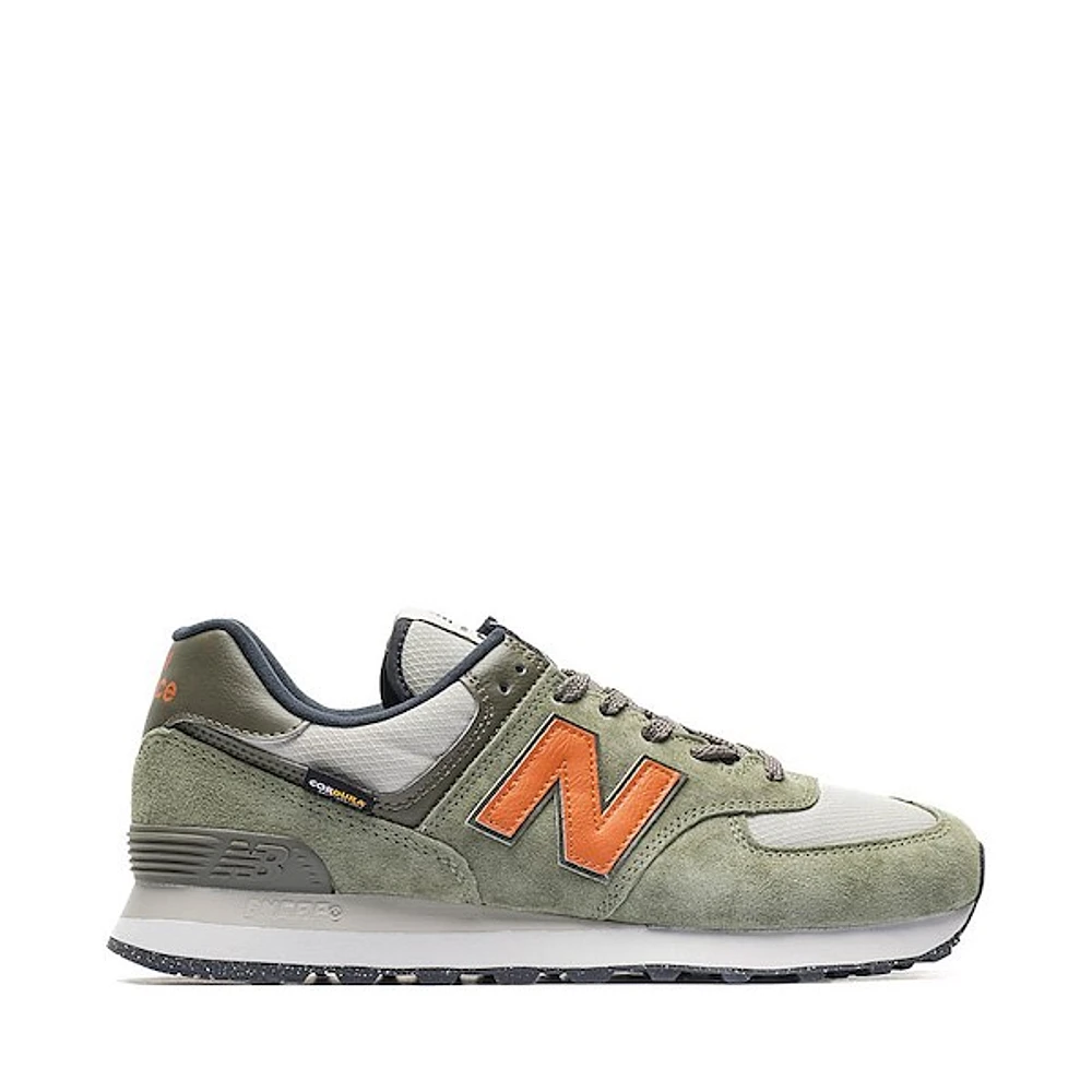 New Balance 574 Athletic Shoe - Dark Olivine / Infield Clay Black