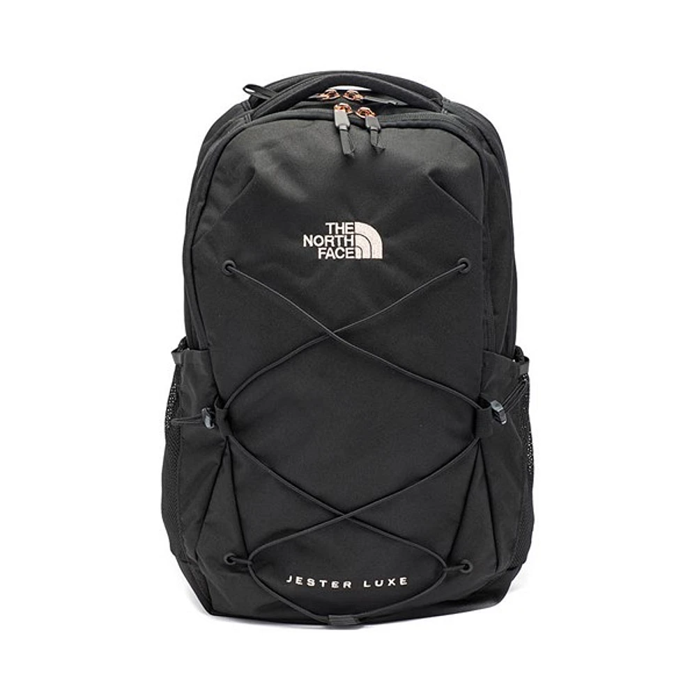 Sac à dos The North Face Jester Luxe pour femmes - Noir TNF / Corail métallique