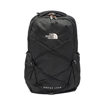Sac à dos The North Face Jester Luxe pour femmes - Noir TNF / Corail métallique