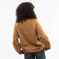 Chandail en coton molletonné avec logo duveteux UGG® Madeline pour femmes - Marron