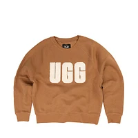 Chandail en coton molletonné avec logo duveteux UGG® Madeline pour femmes - Marron