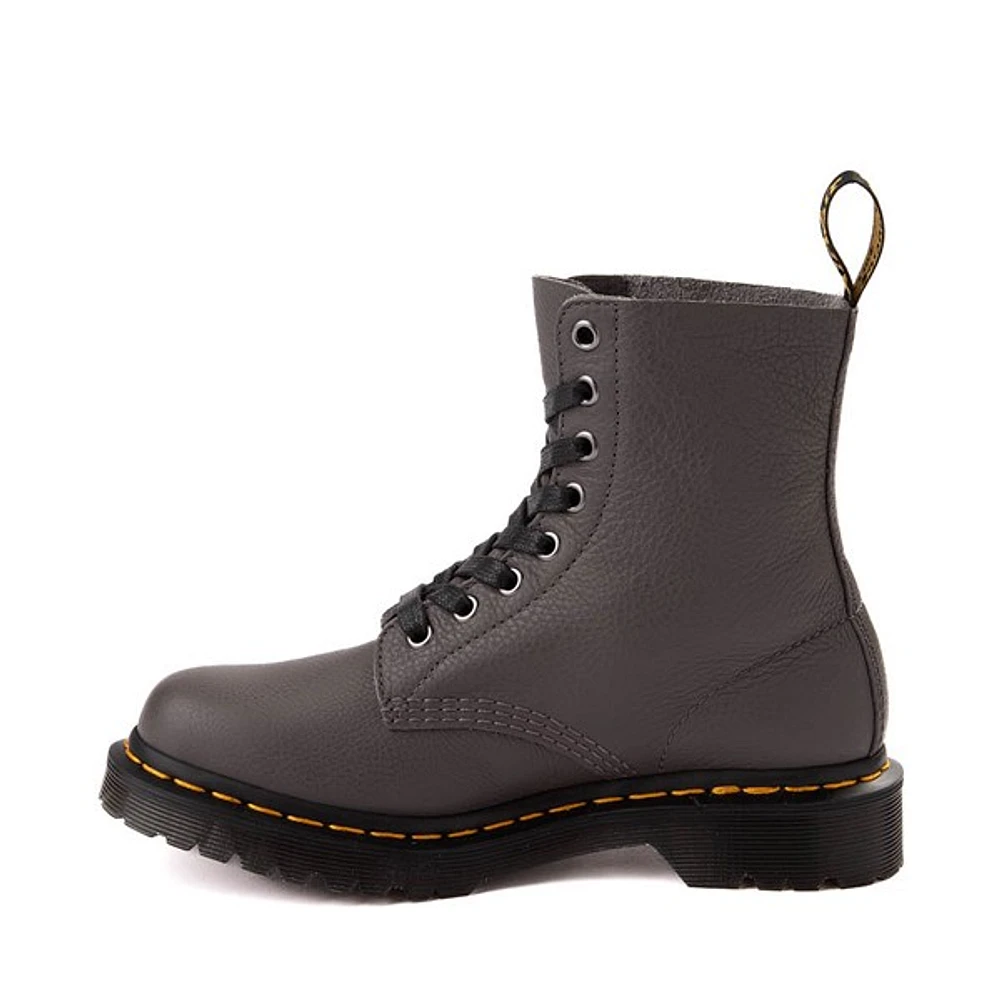 Botte Dr. Martens Pascal à 8 œillets pour femmes - Gris métallisé