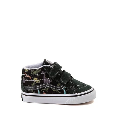 Chaussure de skate Vans Sk8-Mid Reissue V Glow - Bébés / Tout-petits Noire Imprimés dinosaures