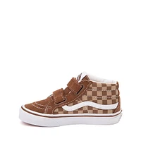 Chaussure de skate Vans Sk8-Mid V à motif en damier - Enfants Brune / Beige