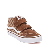 Chaussure de skate Vans Sk8-Mid V à motif en damier - Enfants Brune / Beige