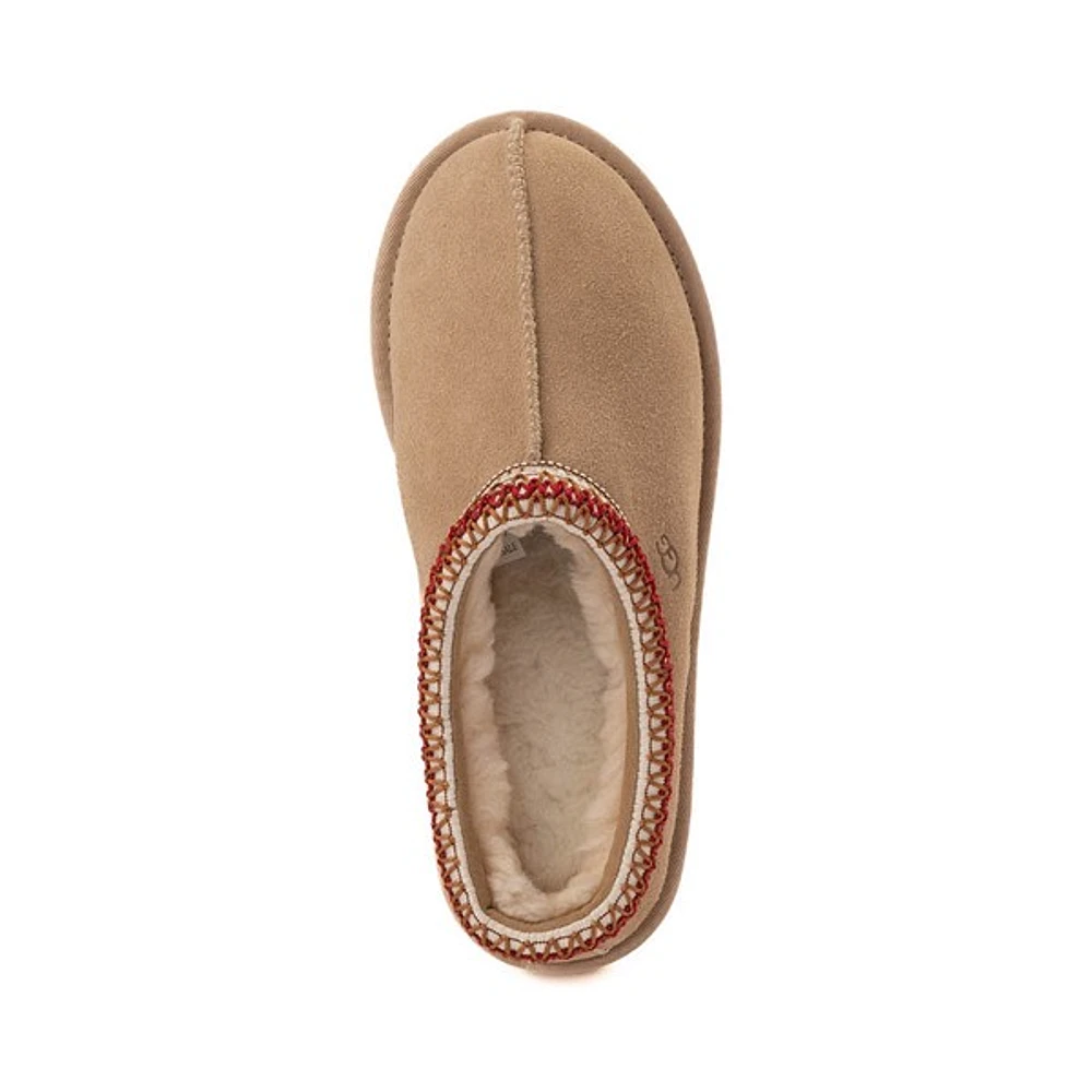 Pantoufle UGG® Tasman pour femmes - Beige clair / Rouge foncé