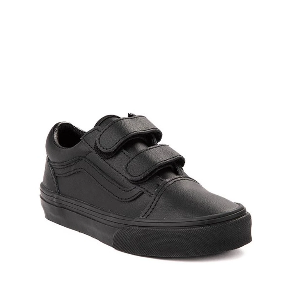 Chaussure de skate Vans Old Skool V Classic Tumble - Enfants Monochrome noire