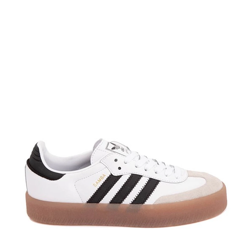 Womens adidas Sambae Athletic Shoe - White / Core Black Gold Metallic