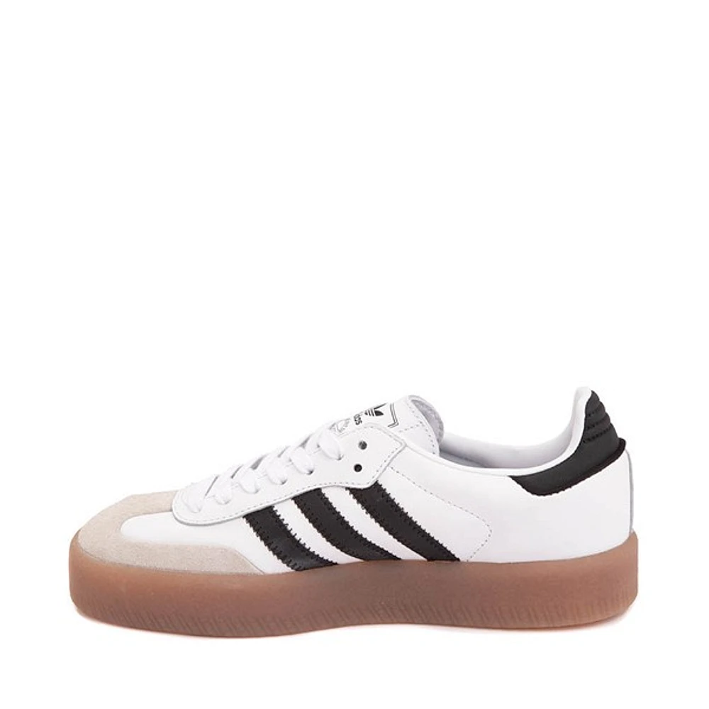 Womens adidas Sambae Athletic Shoe - White / Core Black Gold Metallic