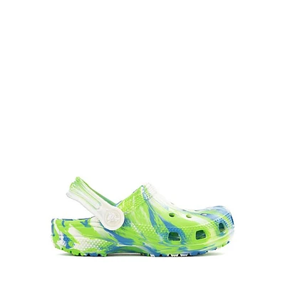Crocs Classic Glow-In-The-Dark Marbled Clog - Baby / Toddler Prep Blue Multicolor