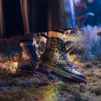 Dr. Martens 1460 Celestial Moth Boot - Black