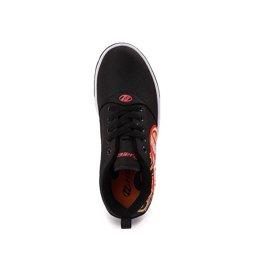 Chaussure de skate Heelys Pro 20 LG - Enfants / Junior Noire Rouge Flammes