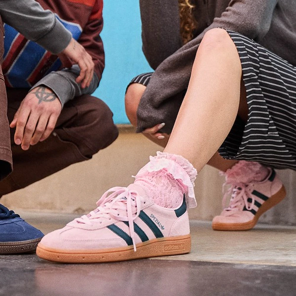 Womens adidas Handball Spezial Athletic Shoe - Clear Pink / Arctic Night Gum