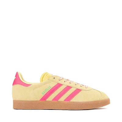 Chaussure athlétique adidas Gazelle pour femmes - Jaune pastel / Rose