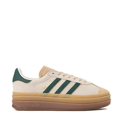 Chaussure athlétique adidas Gazelle Bold pour femmes - Crème / Vert foncé Beige