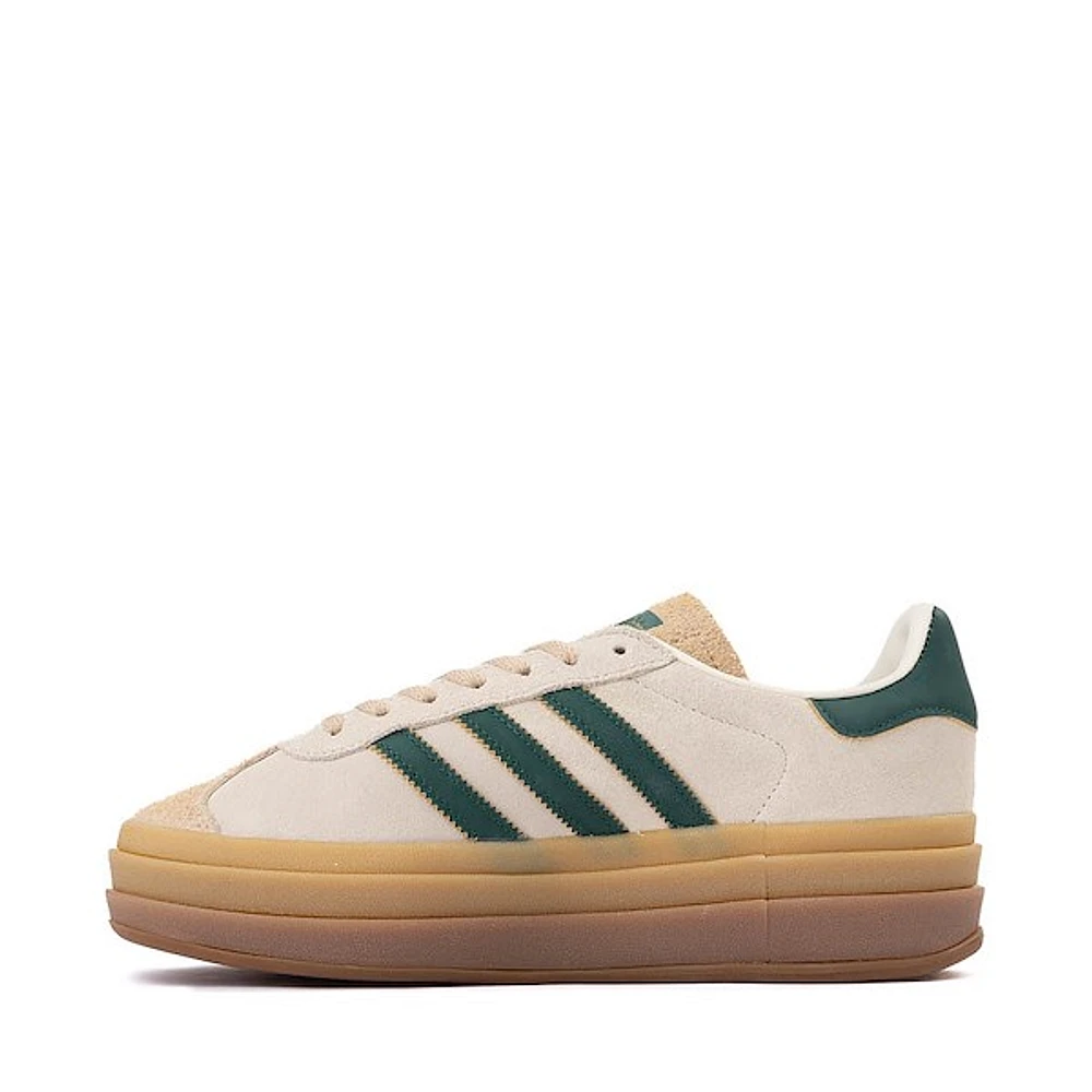 Womens adidas Gazelle Bold Athletic Shoe - Cream White / Collegiate Green Magic Beige