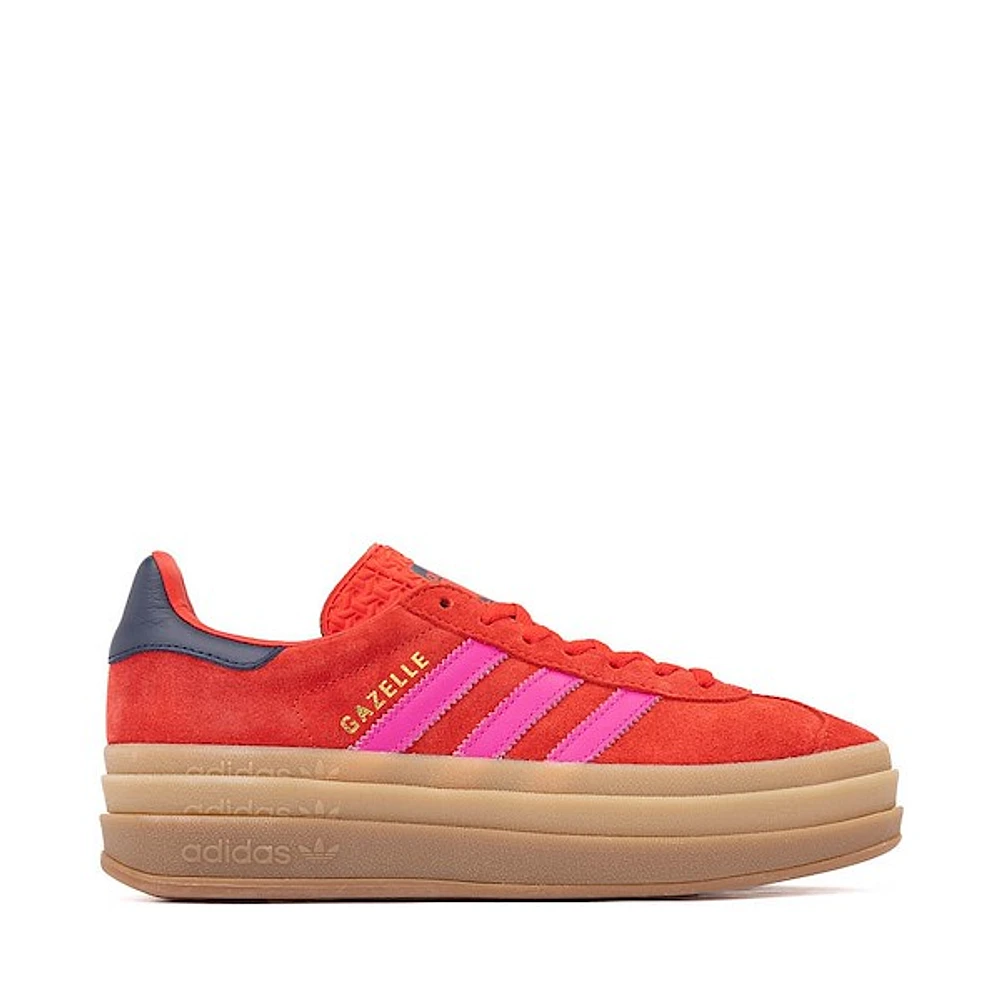 Womens adidas Gazelle Bold Athletic Shoe - Red / Semi Lucid Fuchsia Night Indigo