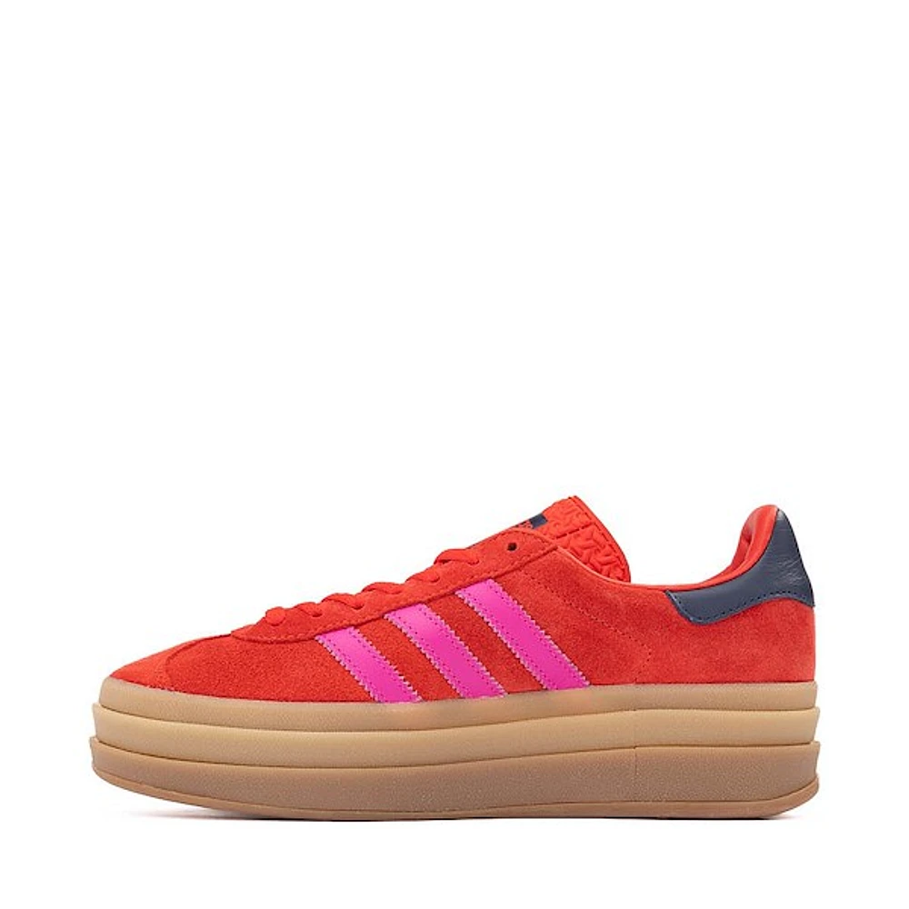 Womens adidas Gazelle Bold Athletic Shoe - Red / Semi Lucid Fuchsia Night Indigo