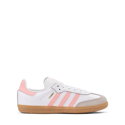 adidas Samba OG Athletic Shoe - Big Kid White / Semi Pink Spark Gum