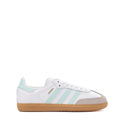 adidas Samba OG Athletic Shoe - Big Kid White / Semi Flash Aqua Gum