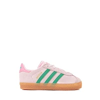 adidas Gazelle Comfort Closure Athletic Shoe - Baby / Toddler Clear Pink Court Green Bliss