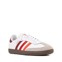 adidas Samba OG Athletic Shoe - Big Kid White / Bright Red Better Scarlet