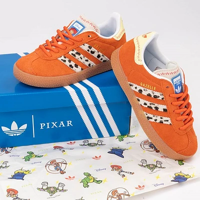adidas Disney Pixar Toy Story Gazelle Jessie Athletic Shoe - Little Kid Orange / White Gum