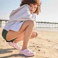 Crocs Classic Floral Cut-Out Clog - Pink Milk