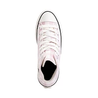 Basket Converse Chuck Taylor All Star Hi Lift pour femmes - Motif vichy rose