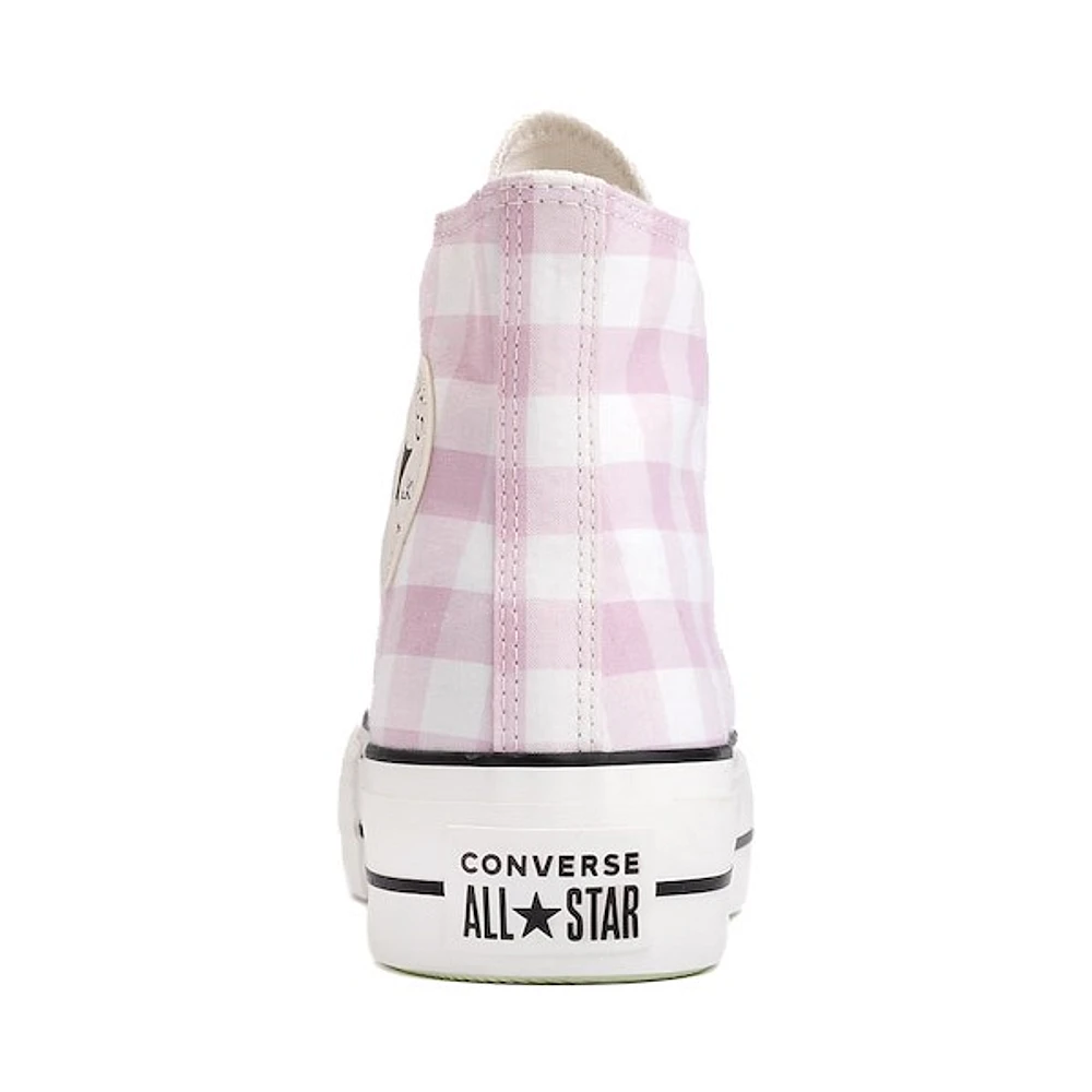 Basket Converse Chuck Taylor All Star Hi Lift pour femmes - Motif vichy rose
